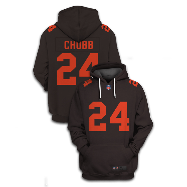 Men's Cleveland Browns Active Player Custom 2021 Brown Pullover Hoodie
